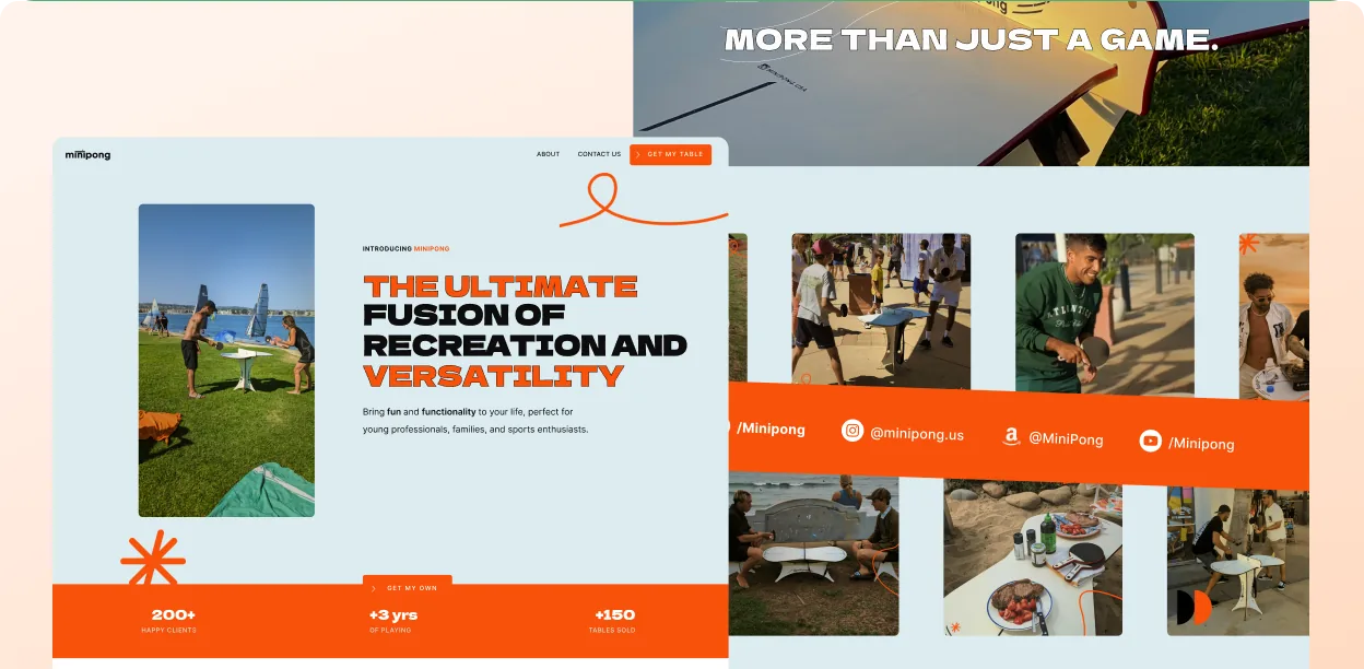 The site beside the content it was built to carry, with every channel handle running across the band