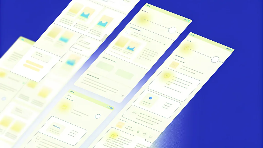 Three pale interface flows arranged diagonally on a blue background