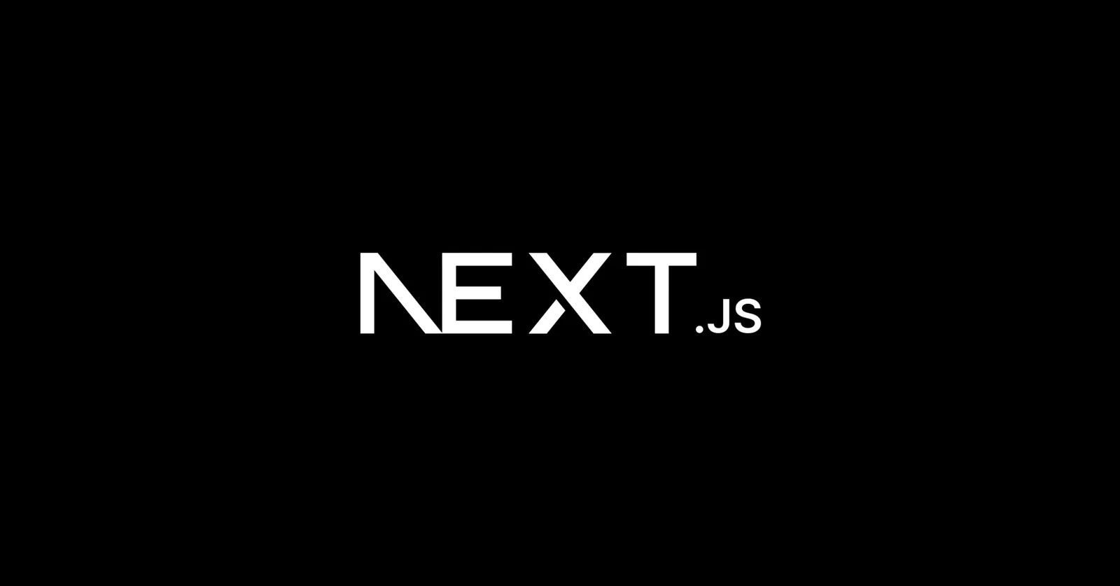 Next.js logo on a black background