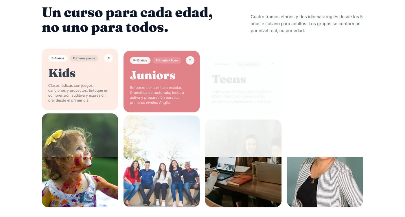 Everbright: un curso para cada edad. Kids, Juniors, Teens