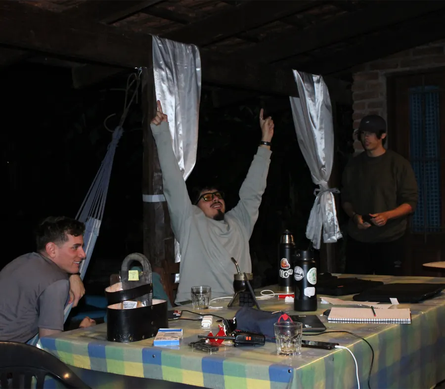 Festejo durante un retiro del equipo