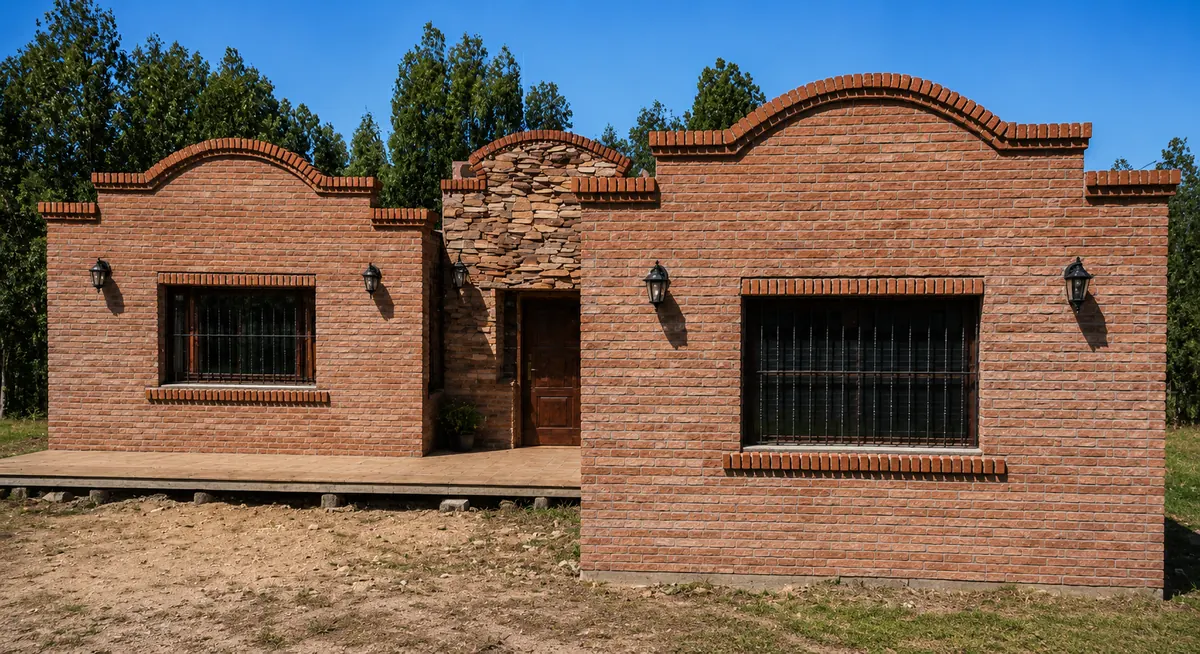 Nueva Alianza: exposed brick country house